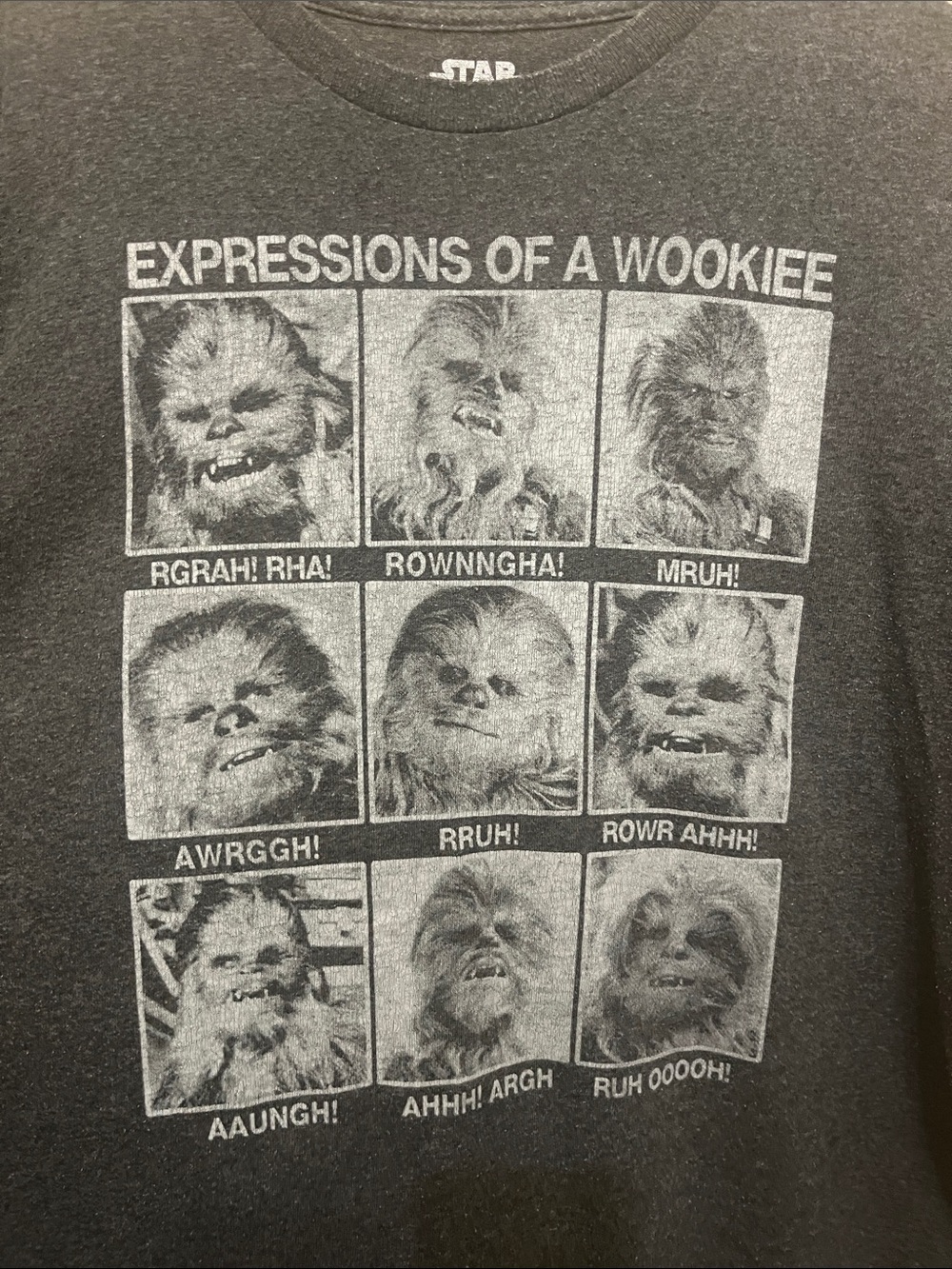 Star Wars Disney Expressions of a Wookiee Chewbacca XL Shirt